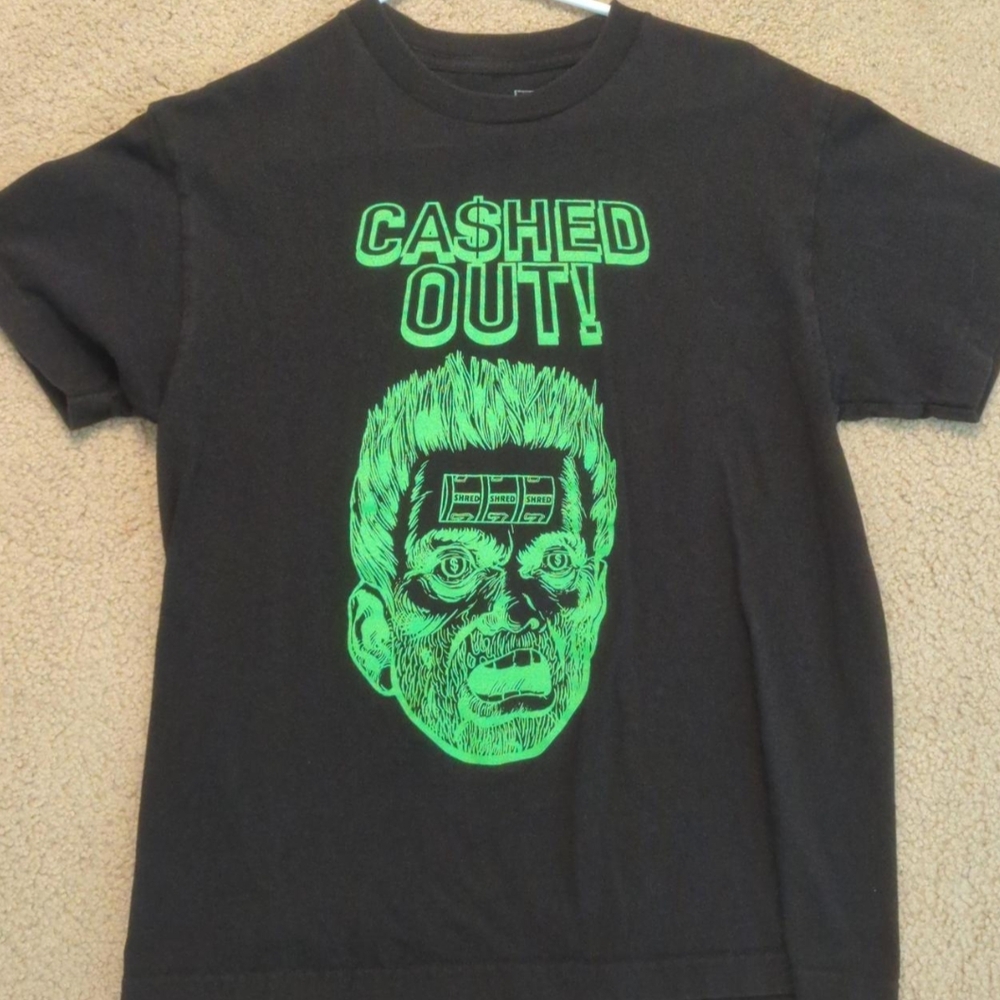 Black Tee with Neon Green Graphic